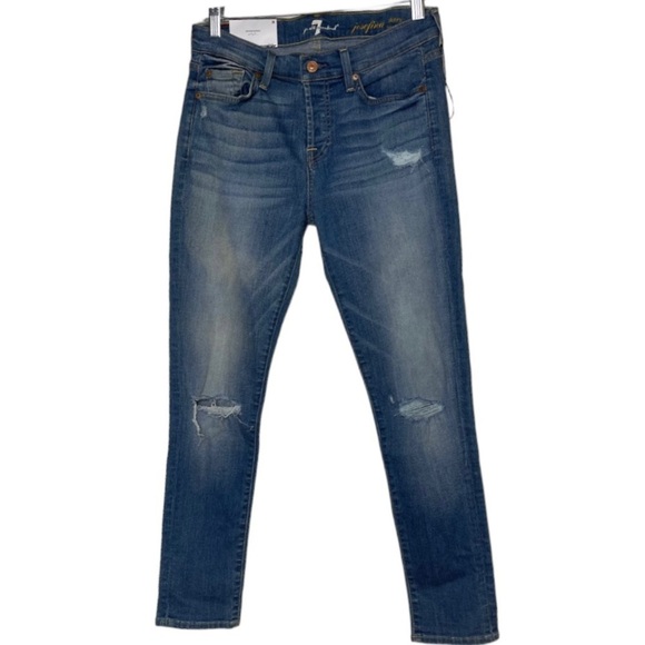 NWT 7 For All Mankind Josefina Boyfriend Skinny Jeans Size 26